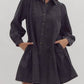 Entro - Denim Ruffled Mini Dress