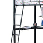 Senon Twin Loft Bed With Desk - Black / Silver