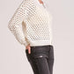 Elan - Zip Up Crochet Sweater Cardigan
