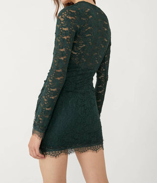 Free People - Vestido curto de renda perolada