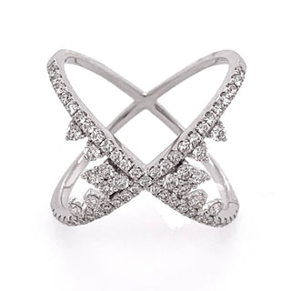 Doves By Doron Paloma - Women's Criss Cross Diamond Fashion Ring
