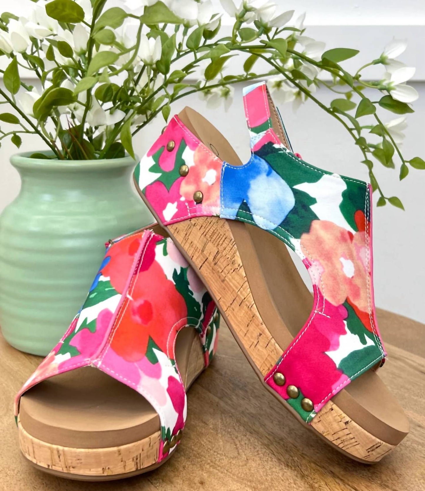 Corkys Footwear - Volta Ii Floral Wedge Sandals