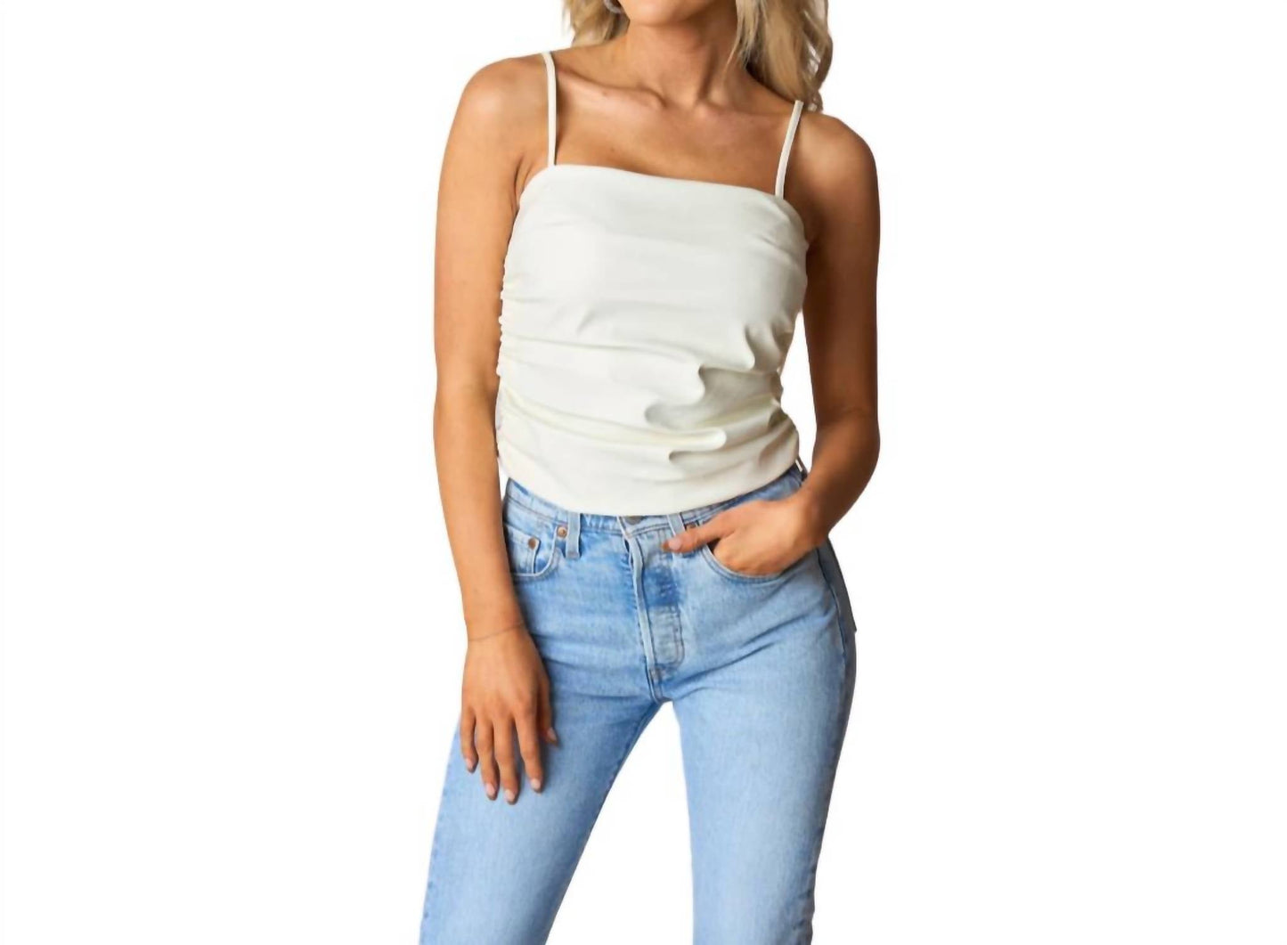 Buddylove - Jolie Vegan Leather Cropped Tank Top