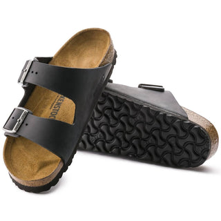 Birkenstock - Sandália Arizona de couro oleado unissex - Estreita