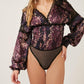 Free People - Worth The Wait V-neck Long Sleeve Bodysuit