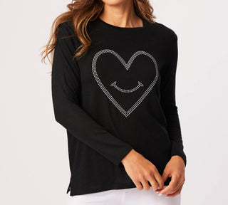 French Kyss - Heart Scoop Neck Top