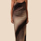 Miou Muse - Mariah Gradient Satin Sleeveless Midi Dress