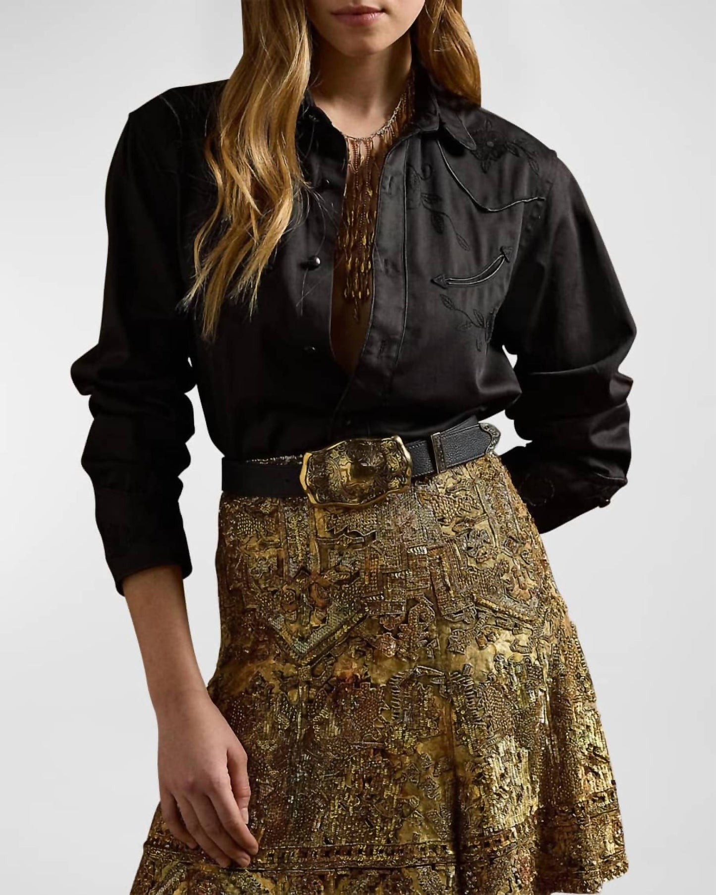 Ralph Lauren - Corrine Long Sleeve Button Front Shirt