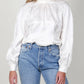 Frame - Foldover Mock Neck Blouse