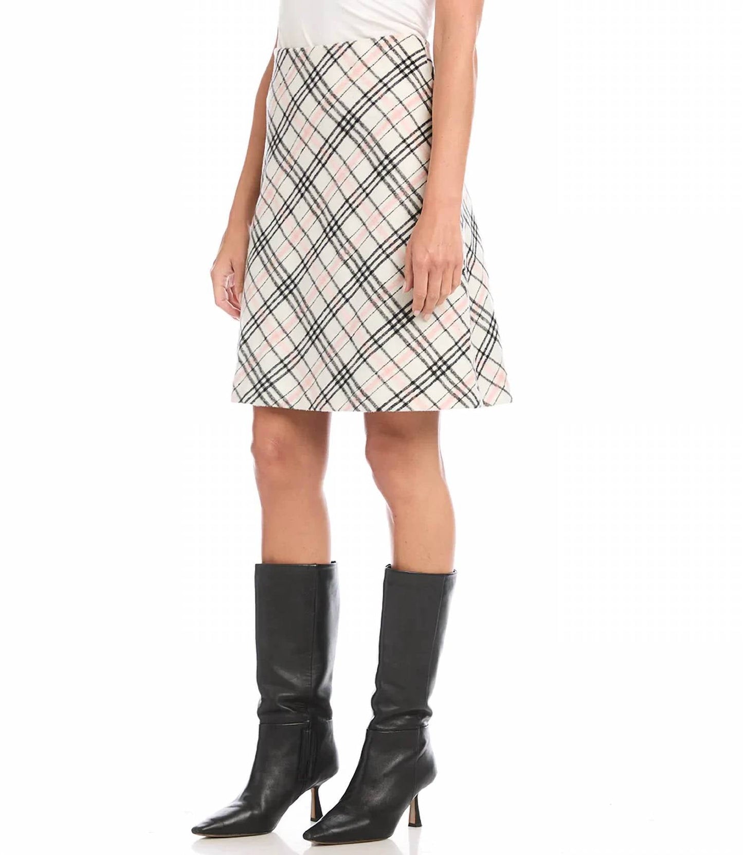 Karen Kane - Bias plaid skirt