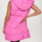 Coalition La - Faux Leather Long Puffer Vest