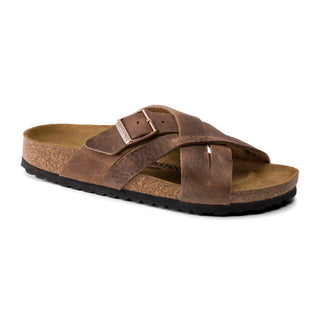 Birkenstock - Sandálias de couro Lugano femininas