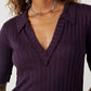 Free People - Krystal Polo Collared Short Sleeve Top