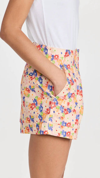 Something Navy - Floral Pleated Shorts