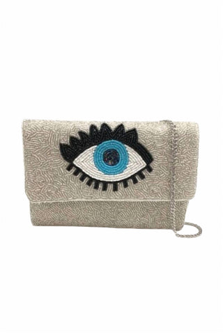 Golden Stella - Mini Clutch com Contas de Olho Maligno