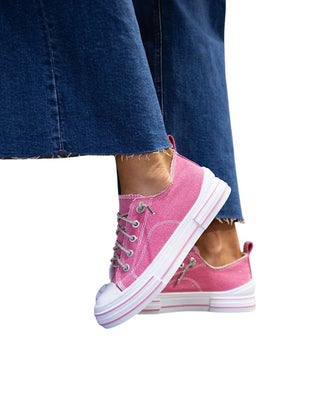 Very G - Tênis Feminino Slip-on com Cadarços Brilhantes