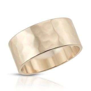Eklexic - Anel Martelado Feminino de 9,5 mm
