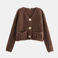 Cardigan de manga comprida com botões