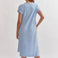 Entro - Ribbed Short Sleeve Midi Dress