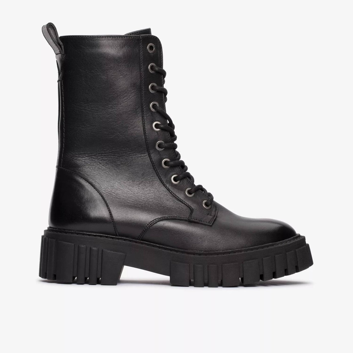Clarks - Women's Page Lace Leather Lug Sole Side Zip Boots