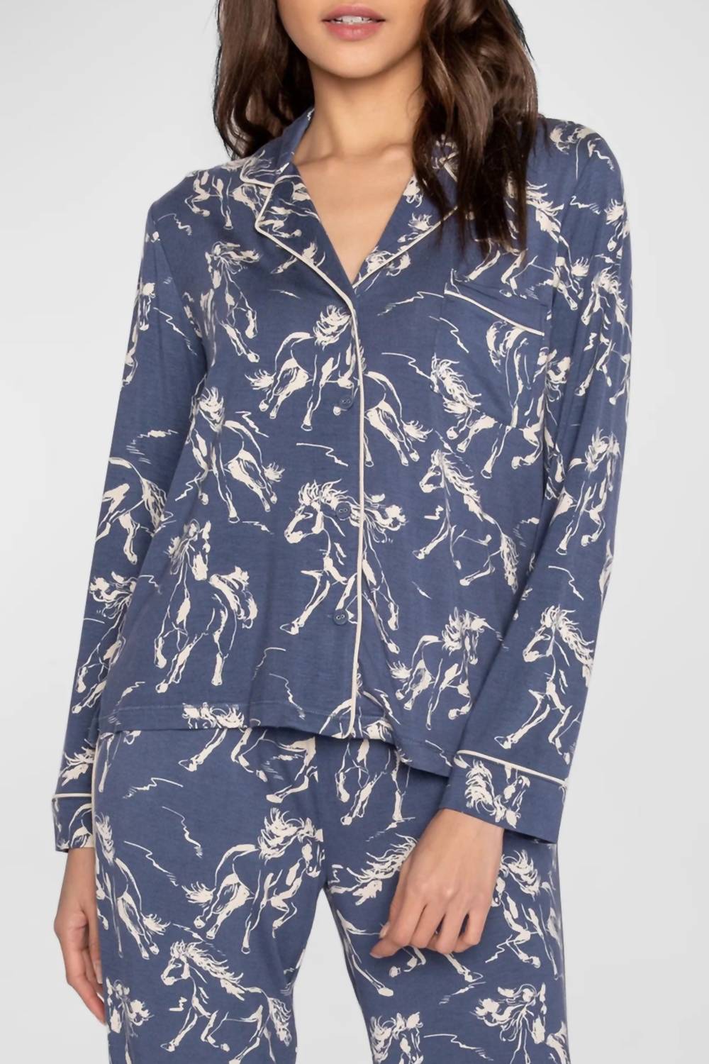Pj Salvage - Run Wild Pajama Long Sleeve Top