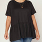 Entro - Short Sleeve Peplum Top