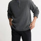 Jachs New York - Union Sherpa Lined Recycled Jacquard Henley Sweater