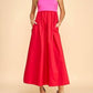 Tcec - Strapless Empire Color Block Midi Dress