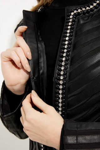 Joseph Ribkoff - Studded Collarless Jacket