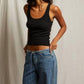 Perfectwhitetee - Mia Fine Variegated Rib Tank