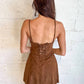 Blue Blush - Suede Mini Dress