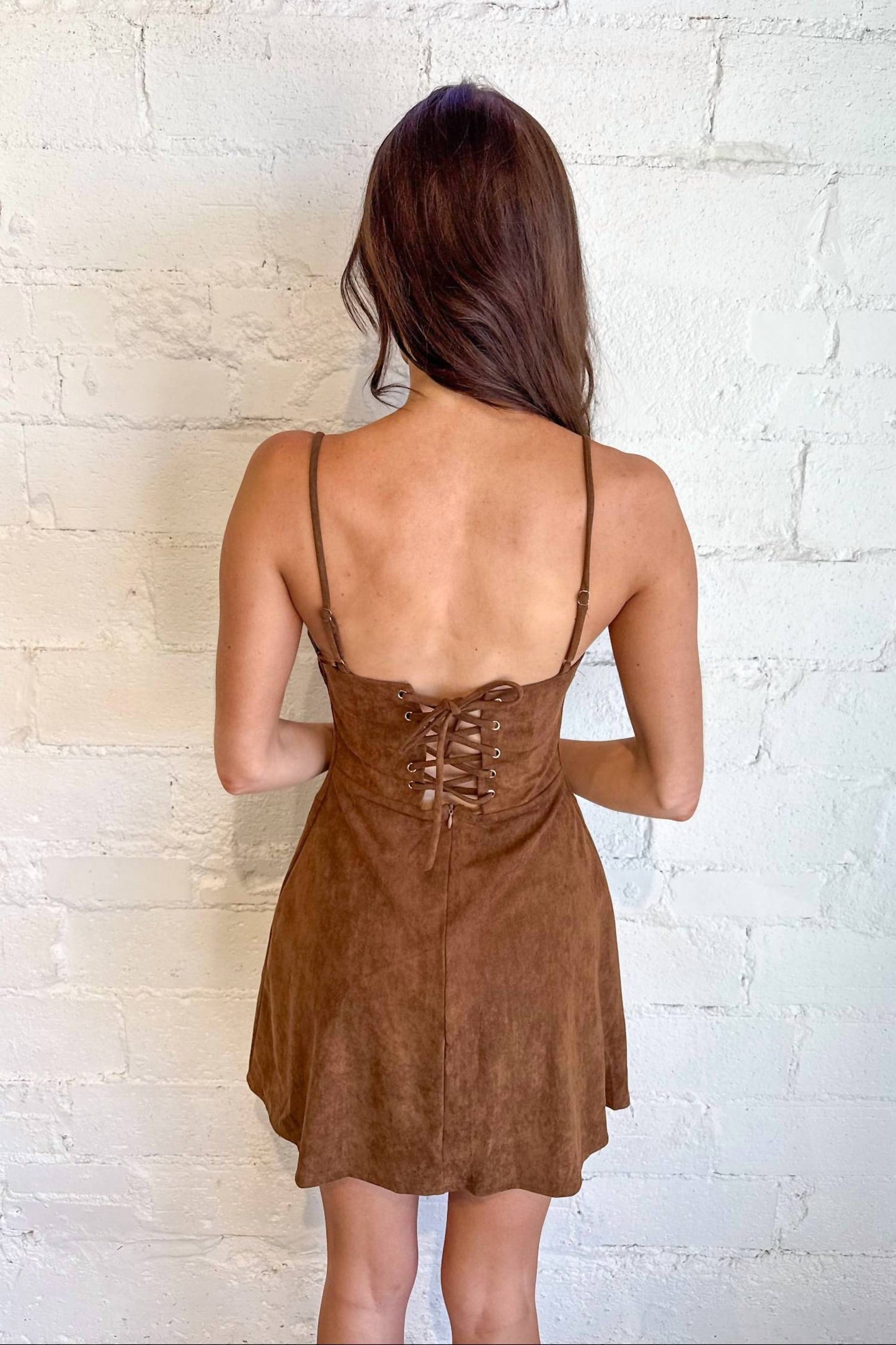 Blue Blush - Suede Mini Dress