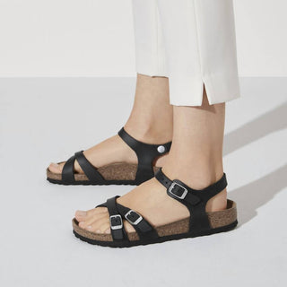 Birkenstock - Sandália feminina Kumba Oiled Leather - MÉDIA/LARGA