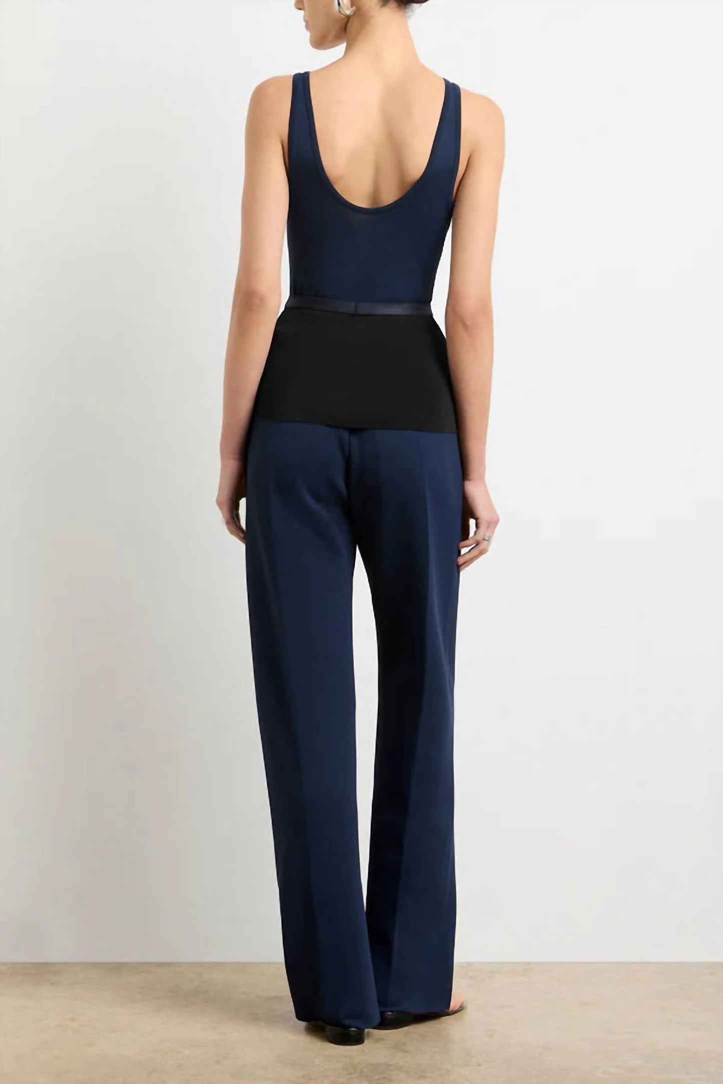 Brandon Maxwell - Julia Scoop Neck Knit Tank Turnlock Belt