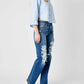 Judy Blue - Women's Destroyed Dad Jeans