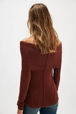 Free People - Blusa de camadas com estampa Iris e ombros de fora