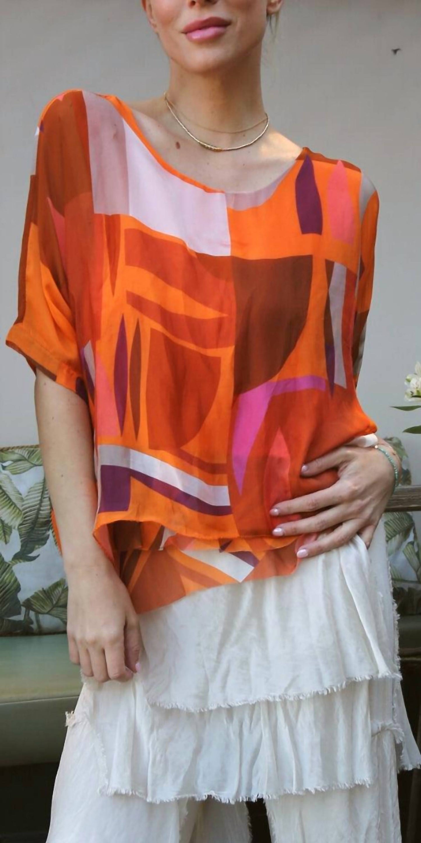 Gigi Moda - Carmelina Graphic Silk Kaftan