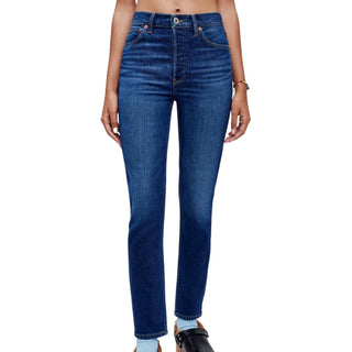 Re/Done - Calça jeans cropped Comfort Stretch de cintura alta e tornozelo