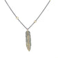 Gasia - Women's Rhodium Feather Necklace