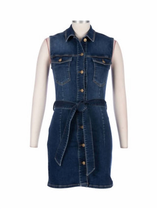 Kut From The Kloth - Vestido Della sem mangas com cinto e gravata
