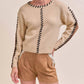 &Merci - Whip Stitch Two-tone Sweater