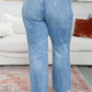 Judy Blue - High Rise Rigid Magic Destroy Slim Straight Leg Jeans