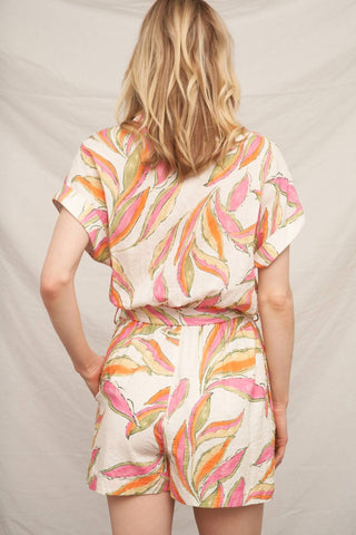 En Creme - Eliza Tropical Print Romper