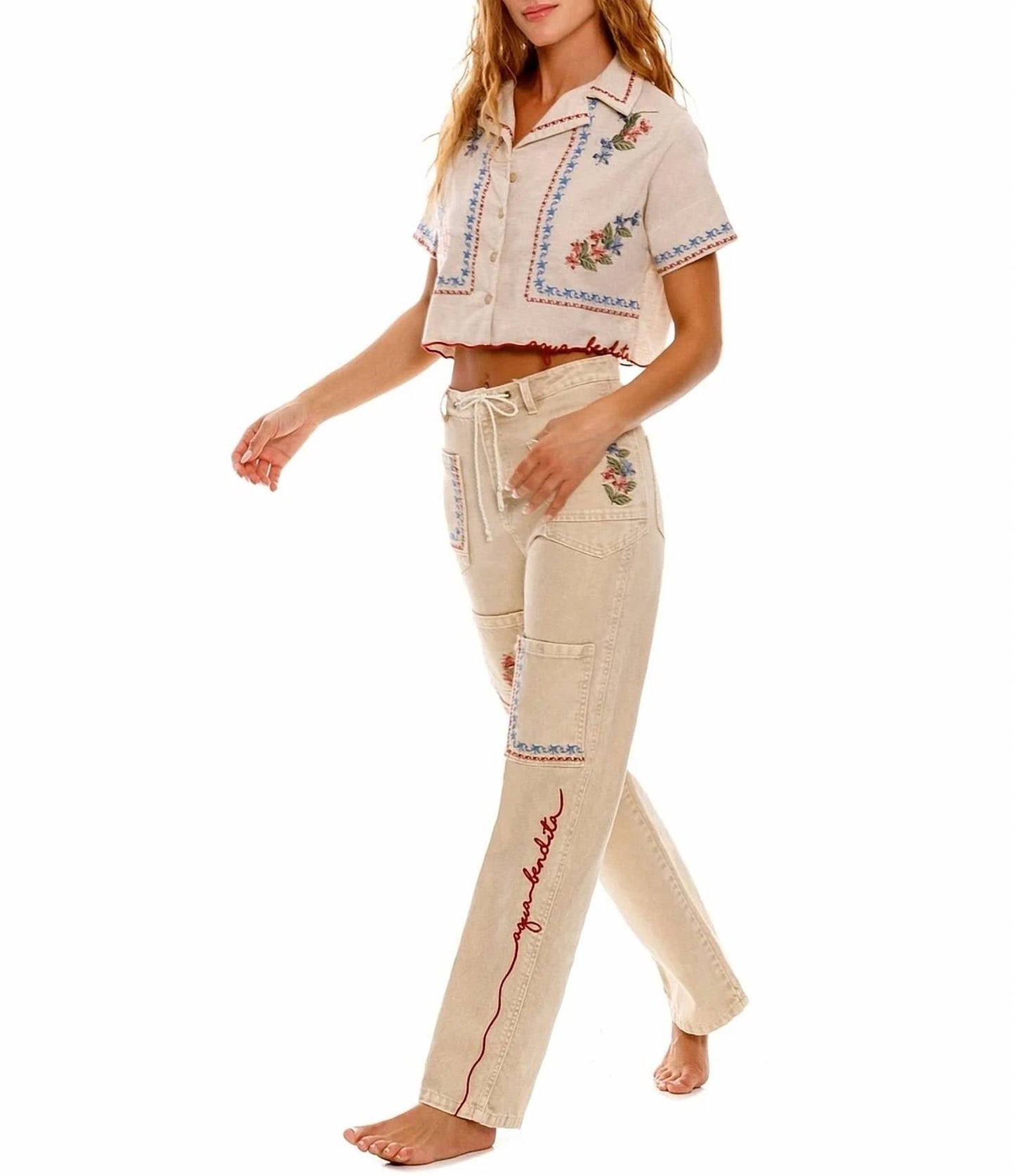 Agua Bendita - Moorea Blush Pants