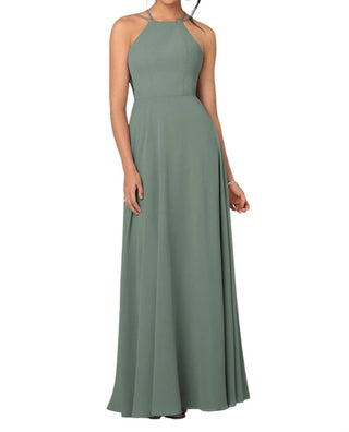 Sorella Vita - Simple Bridesmaid Dress with High Halter Neckline