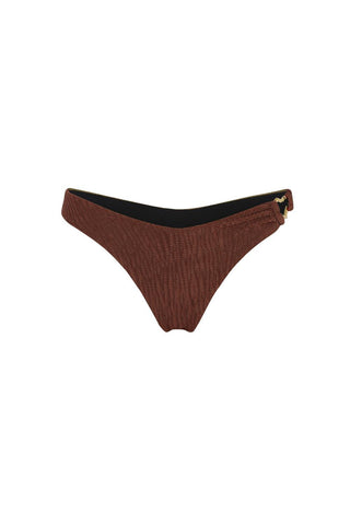 Nelblu - Calcinha de biquíni feminina Ondas Crinkle Cheeky