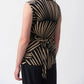 Joseph Ribkoff - Tropical Print Waist Sash Flared Top