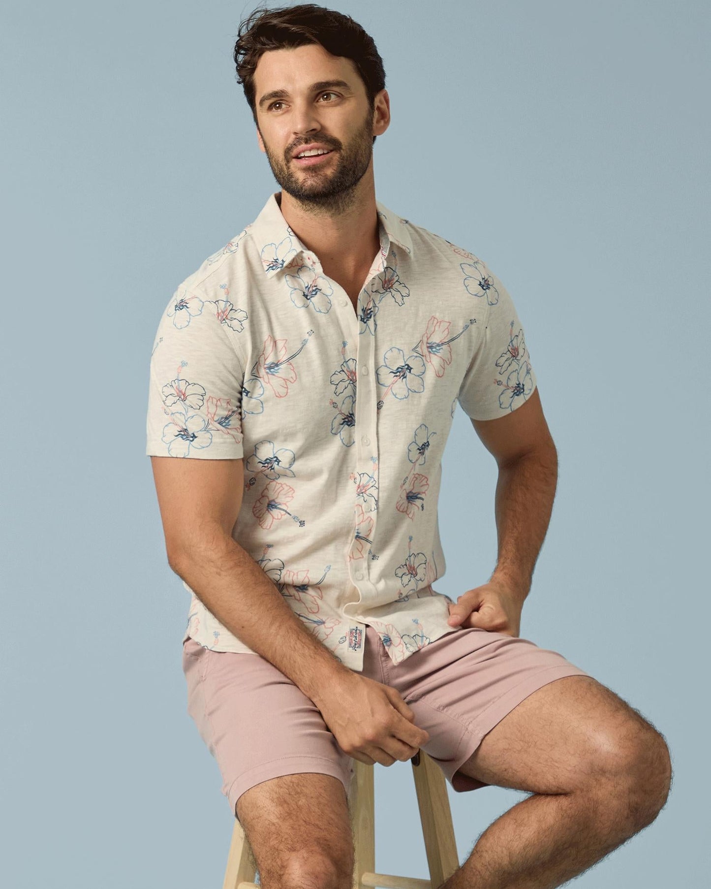 Flags & Anthem - Collins Hibiscus Print Shirt