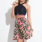 Rachel Allan - Halterneck Chiffon Two-piece Short Dress