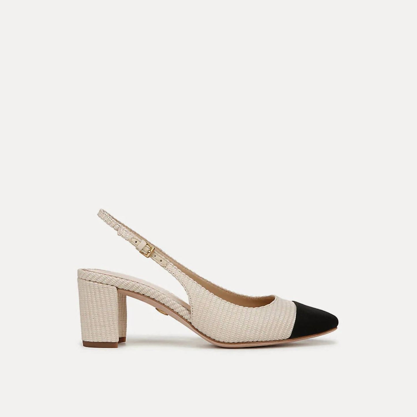 Veronica Beard - Women's Cecile Leather Cap-toe Slingback Pump Sandal